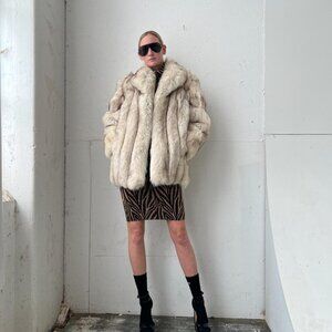 Vintage SAGA FOX Blue Ranched Fox Fur.